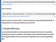 Persistent XSS attack